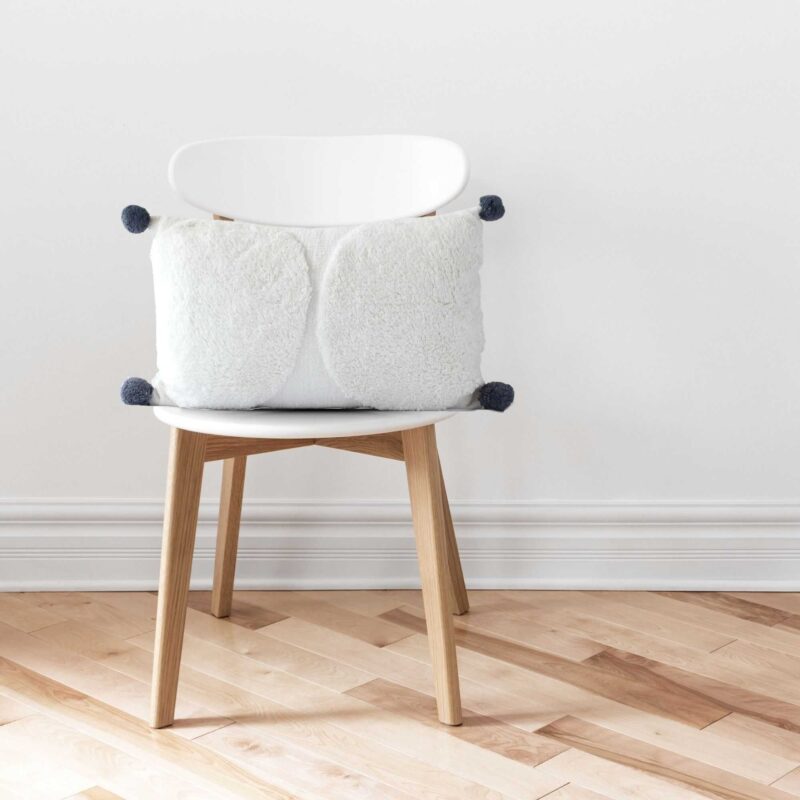 Alternative view of Thea Tufted Half Circle Pillow Cover in Navy 12x18"