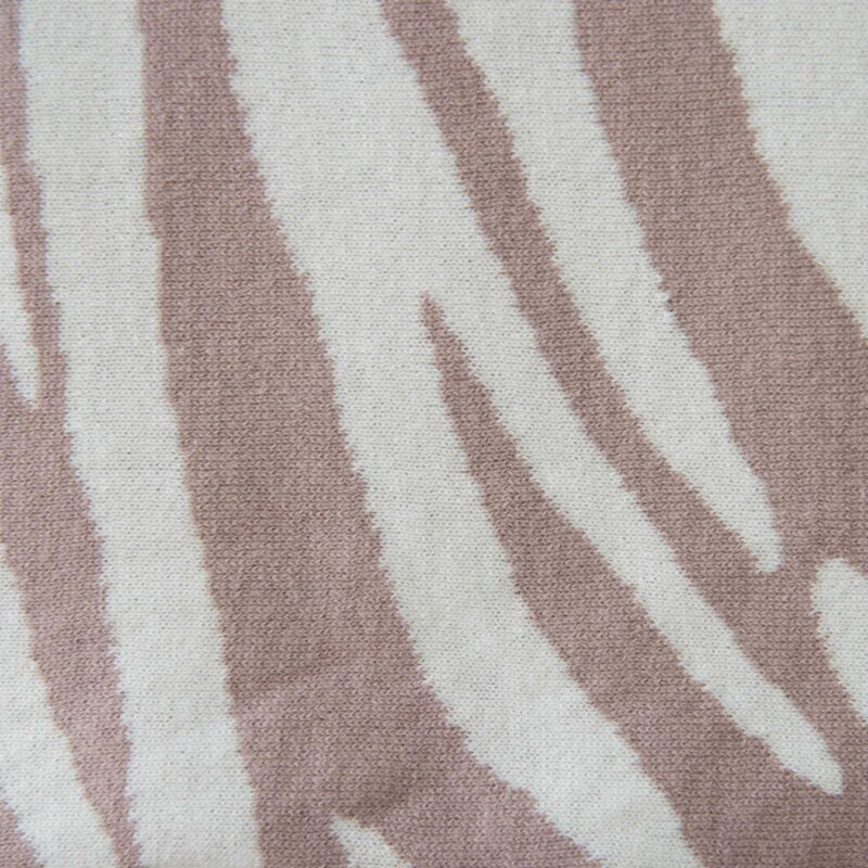 Alternative view of Rumi Zebra Cotton Knit Throw in Oyster